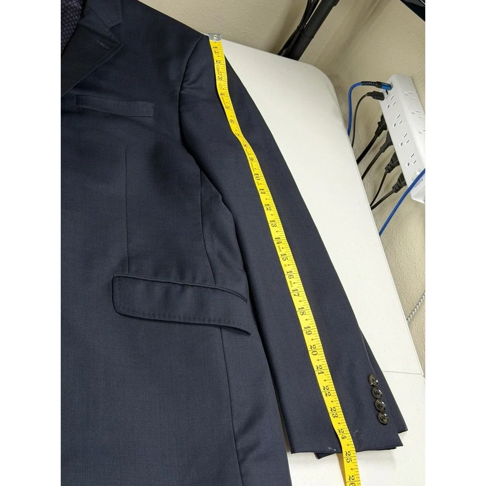 Ted Baker Suit Jacket Mens 42R Navy Wool Endurance Jones CT Blazer Business Work
